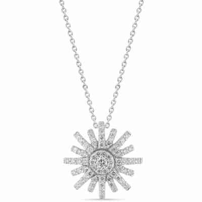 Salvini Sole necklace in white gold and diamonds
