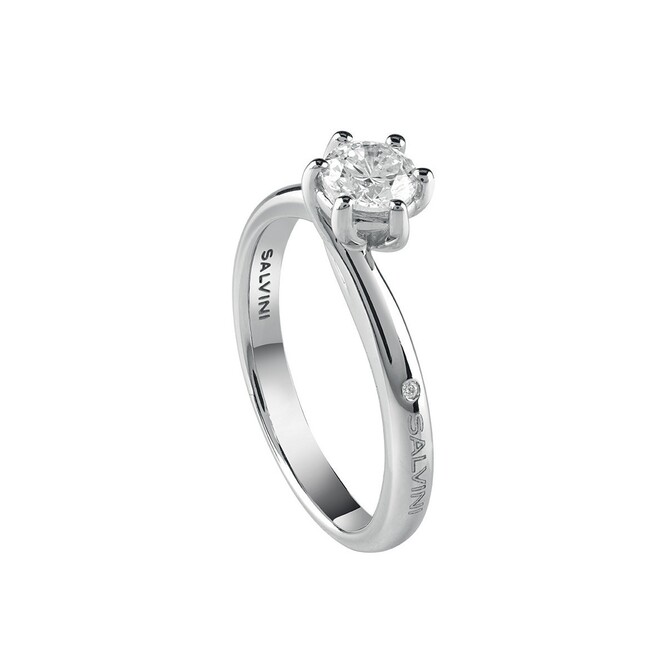 Salvini solitaire ring in white gold and diamonds