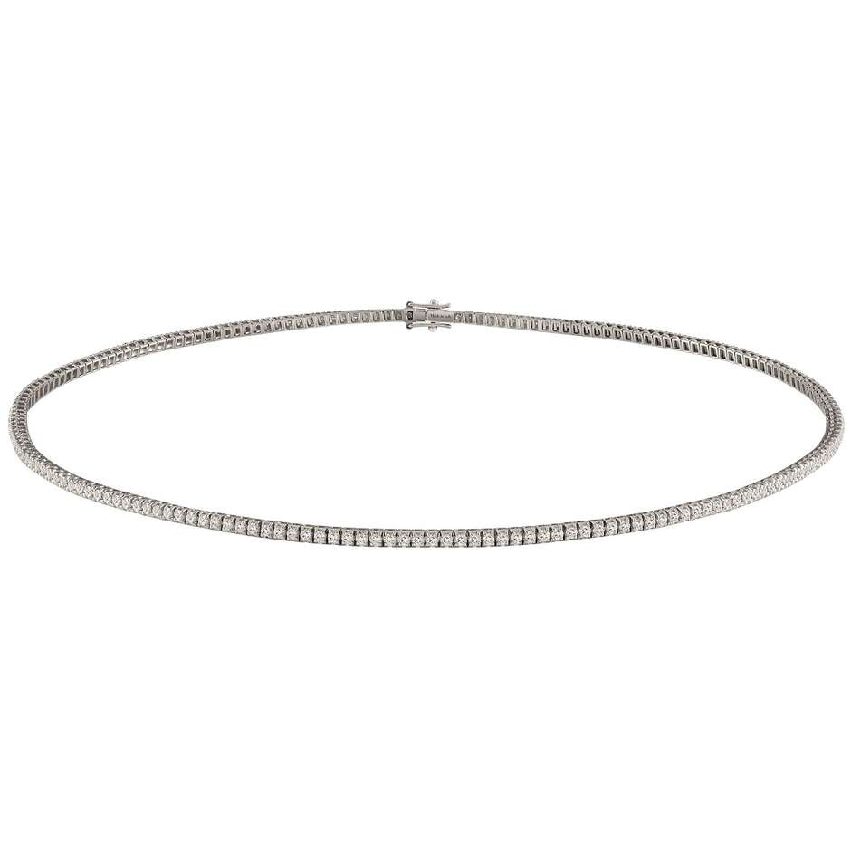 Salvini tennis necklace in white gold and diamonds