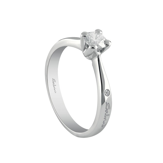 Salvini Virginia solitaire ring in white gold and diamonds