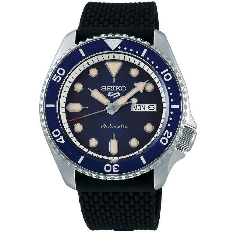 Seiko 5 Sports Automatic Blue Rubber Watch