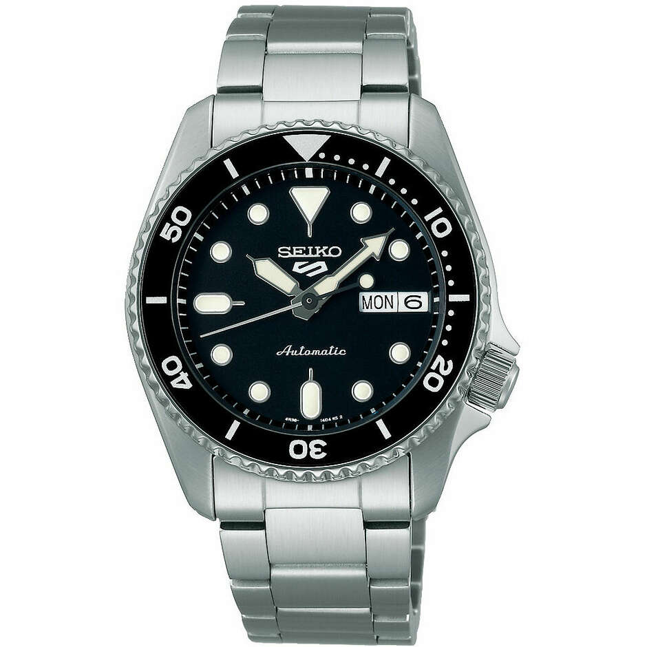Seiko 5 Sports Automatic Midsize Black 38mm Watch