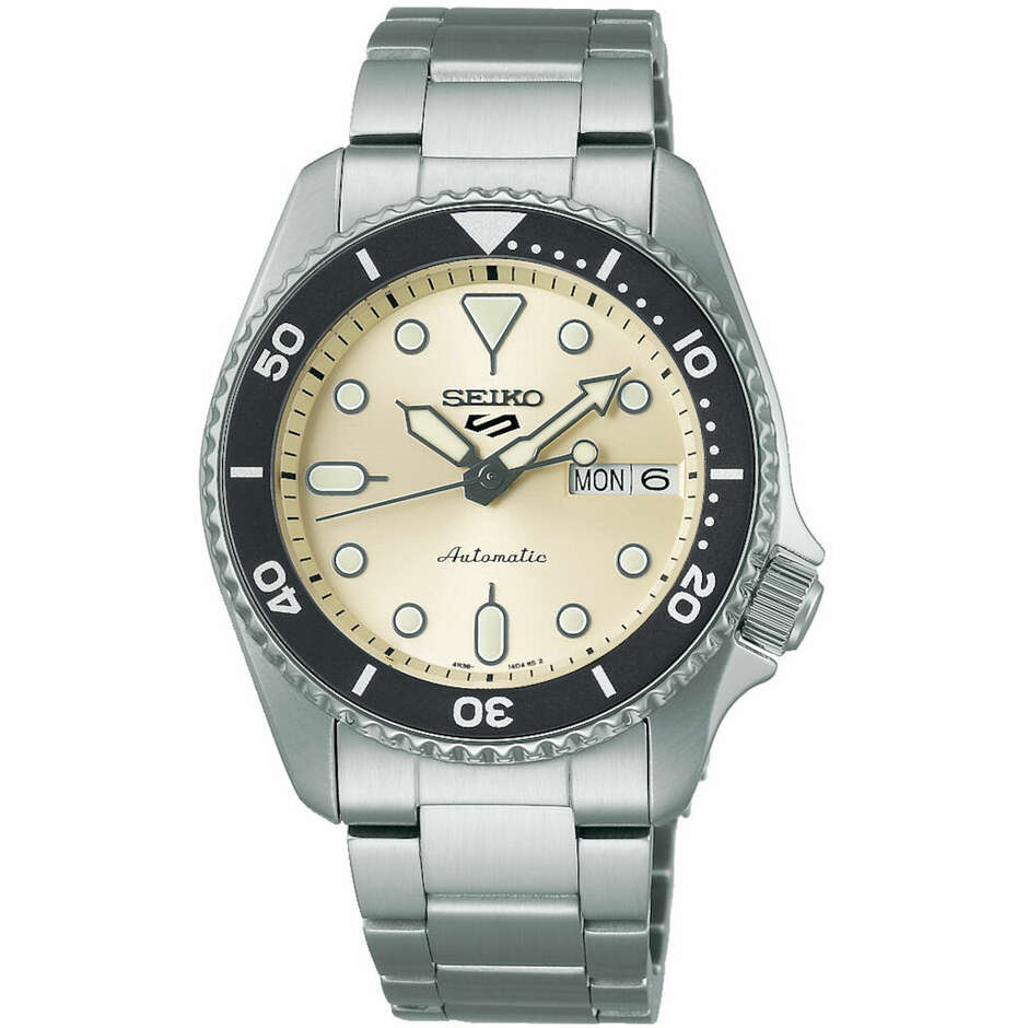 Seiko 5 Sports Automatic Midsize White 38mm Watch