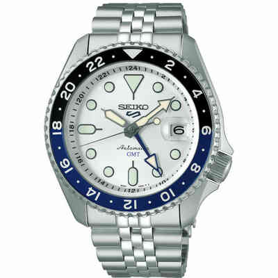Seiko 5 Sports GMT White dial watch Seiko 5 Sports GMT White dial watch