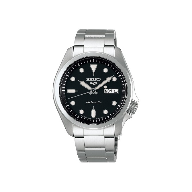 Seiko 5 Sports style automatic black dial watch