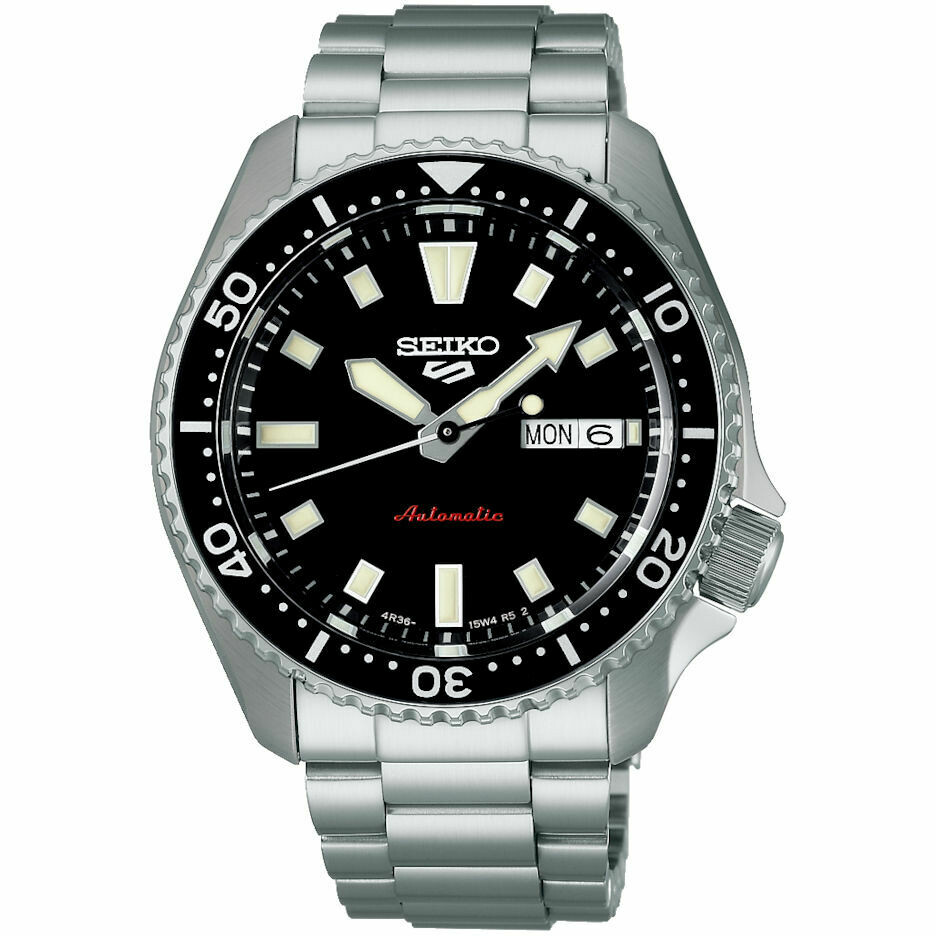 Seiko 5Sports SKX Black Steel Watch