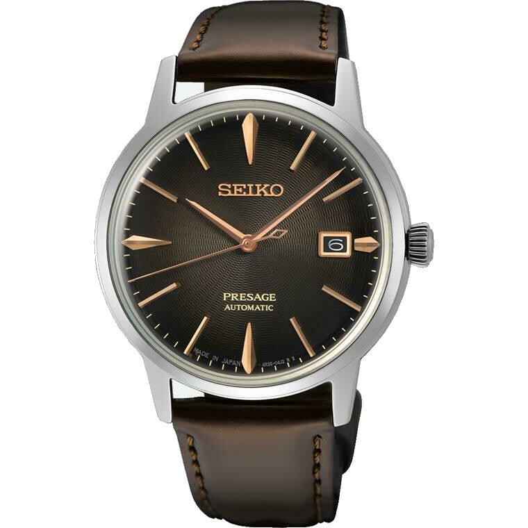 Seiko Automatic Men's Watch in Steel with brown dial