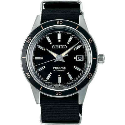 Seiko automatic men's watch with black nylon strap Seiko automatic men's watch with black nylon strap
