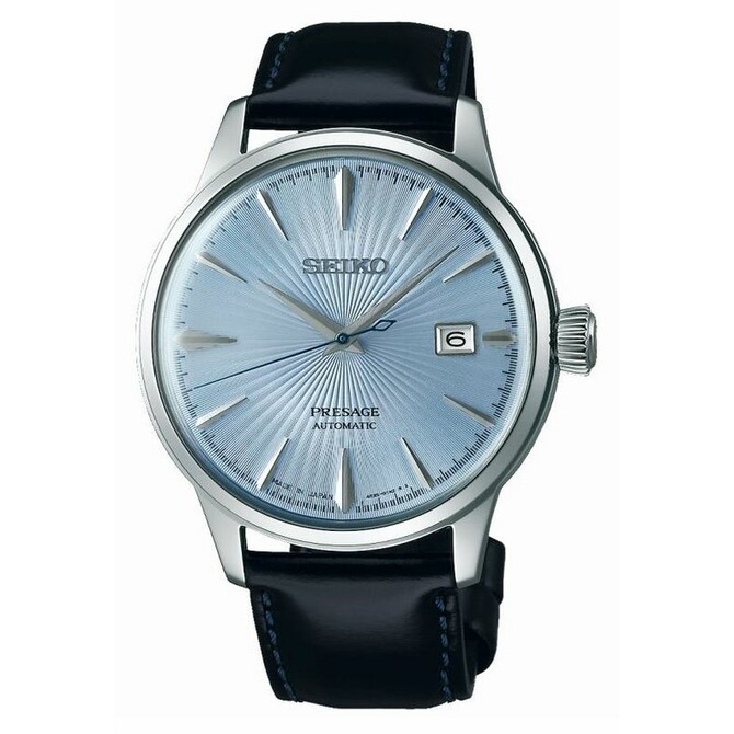 Seiko Presage Automatic Watch in Steel and Leather