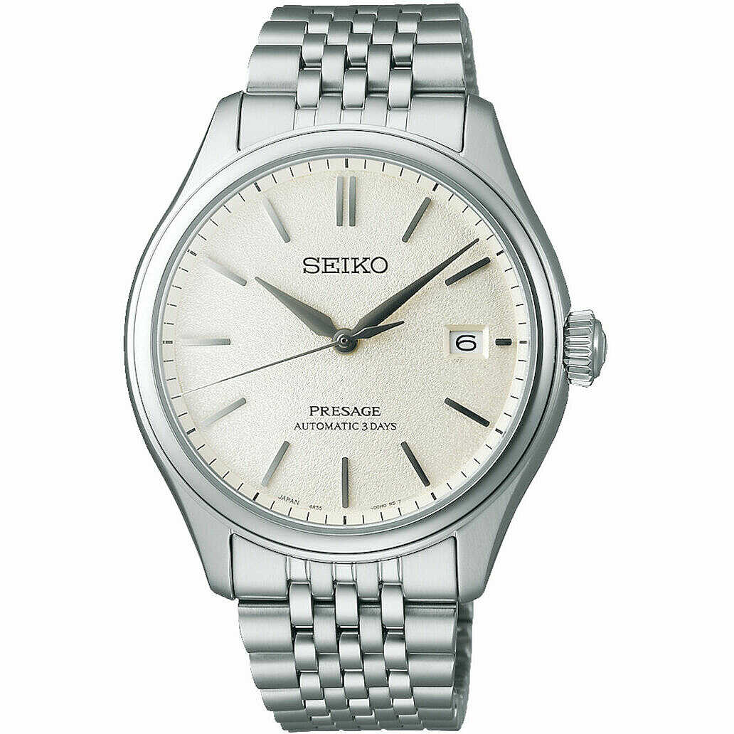 Seiko Presage Classic SPB463J1 white watch Franco Cuomo Gioielli