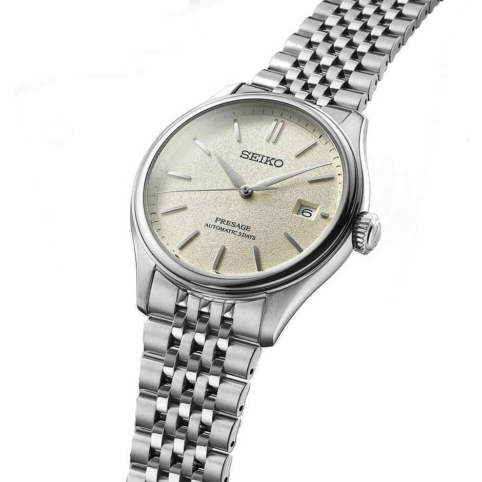Seiko Presage Classic automatic white dial watch