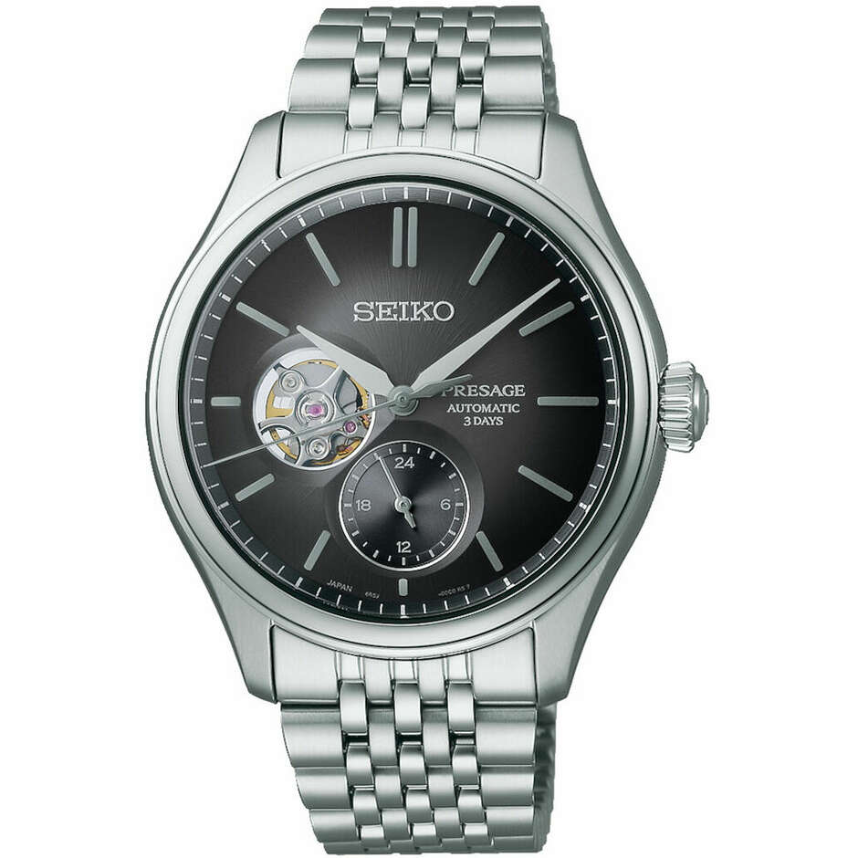 Seiko Presage Classic Open heart watch with gray dial
