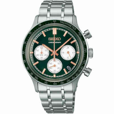 Seiko Sports Chronograph Green Watch