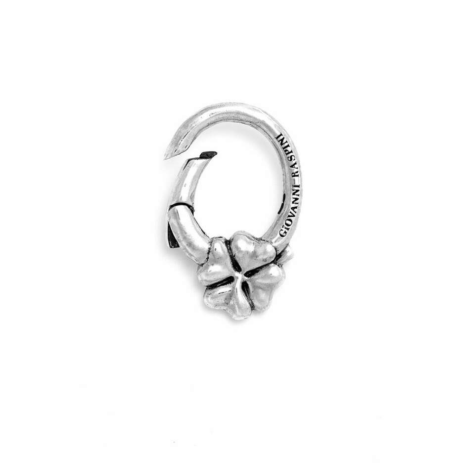 Silver key ring by Giovanni Raspini with four-leaf clover