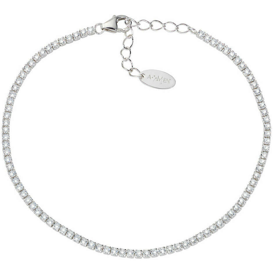Silver Tennis Bracelet with White Zircons 1.5 mm