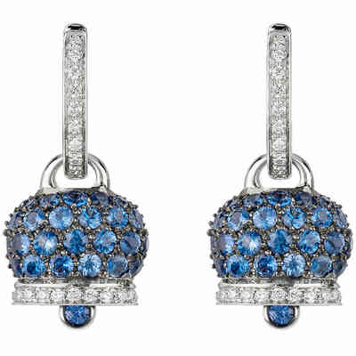 Single Chantecler Campanella earring small diamonds and sapphires Single Chantecler Campanella earring small diamonds and sapphires