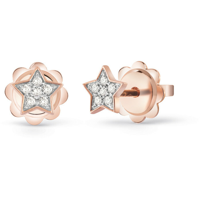 Stella Salvini I Segni mono earring in rose gold and diamonds 34271