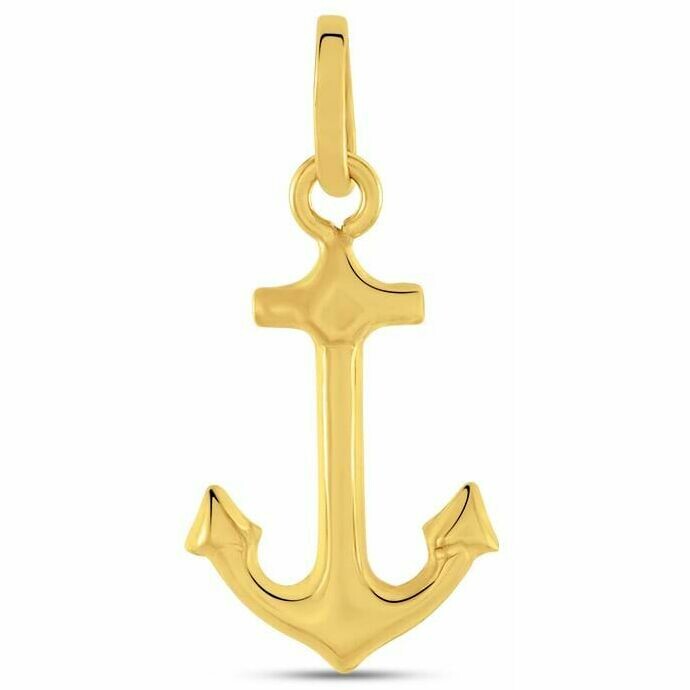 Stroili anchor pendant in yellow gold