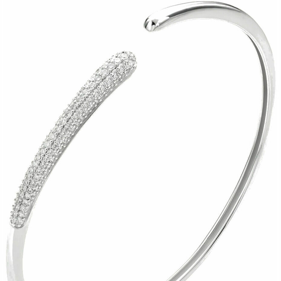 Stroili bangle in silver and zirconia pavé