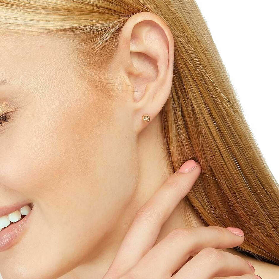 Stroili Bon Ton yellow gold lobe earrings