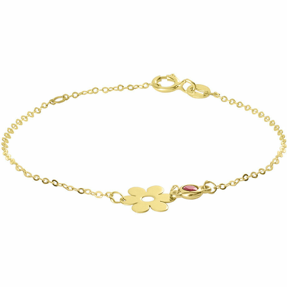 Stroili bracelet in yellow gold and crystal with daisy