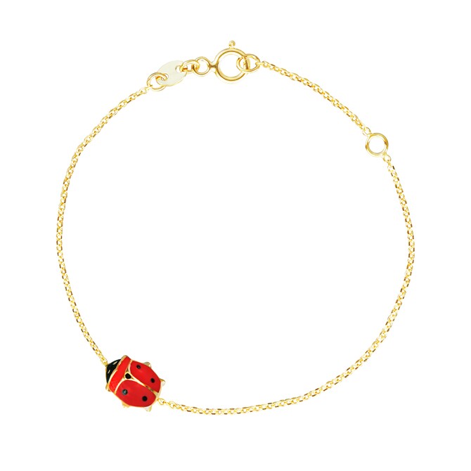 Stroili bracelet in yellow gold with ladybug