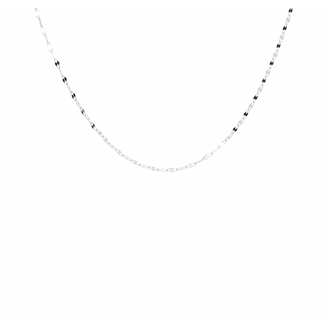 Stroili chain in white gold forced mesh 45 cm