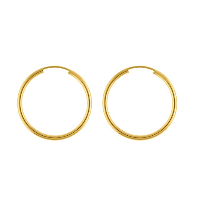 Stroili circle earrings in yellow gold