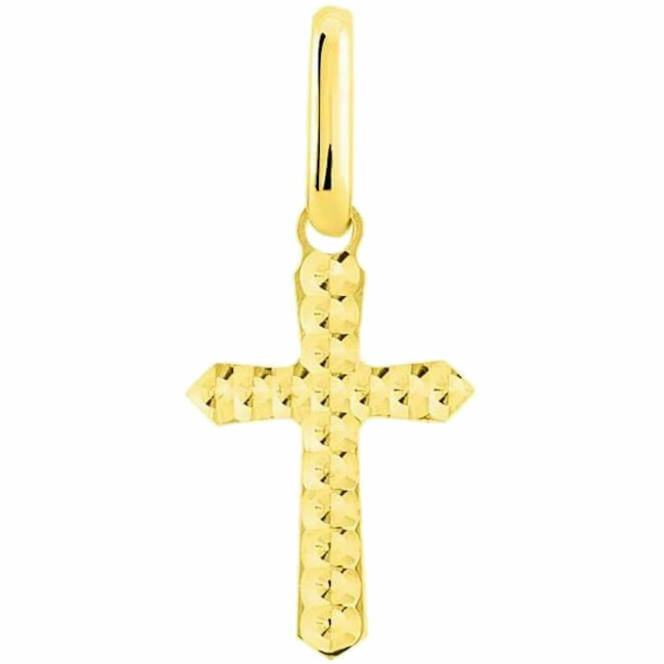 Stroili cross pendant in yellow gold