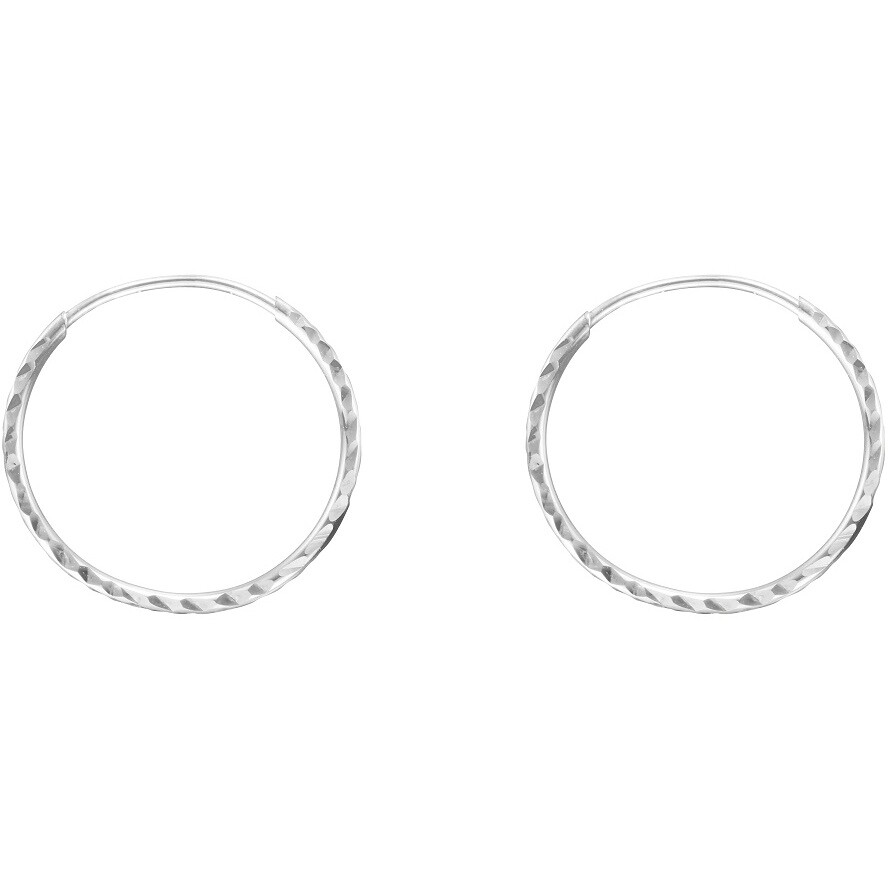 Stroili diamond hoop earrings in white gold