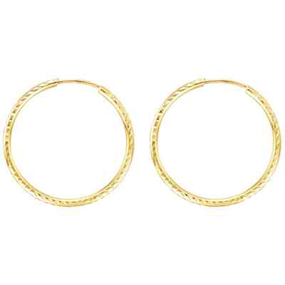 Stroili diamond hoop earrings in yellow gold