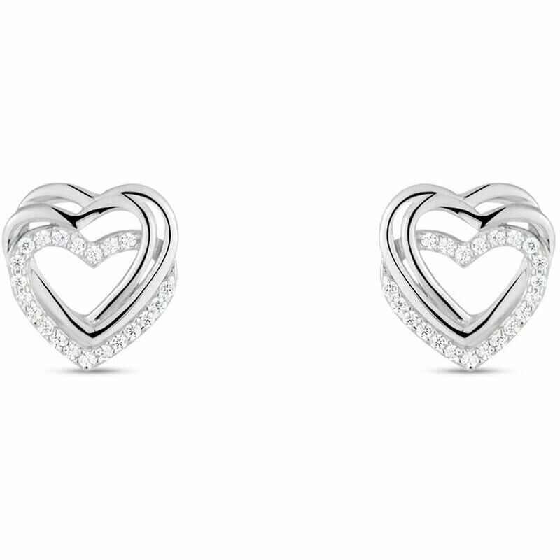 Stroili double heart earrings in silver