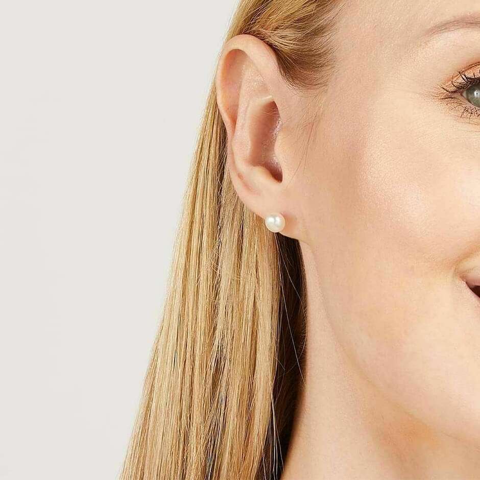 Stroili earring in yellow gold with white pearl