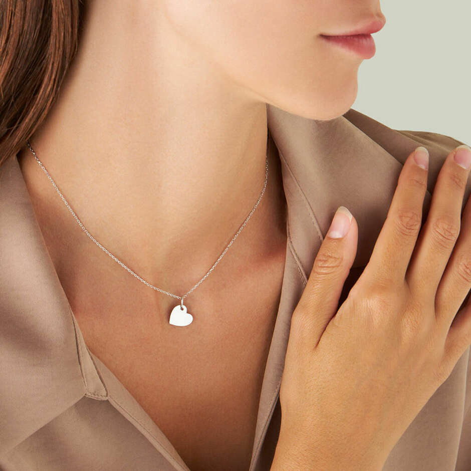 Stroili heart pendant in white gold pendant