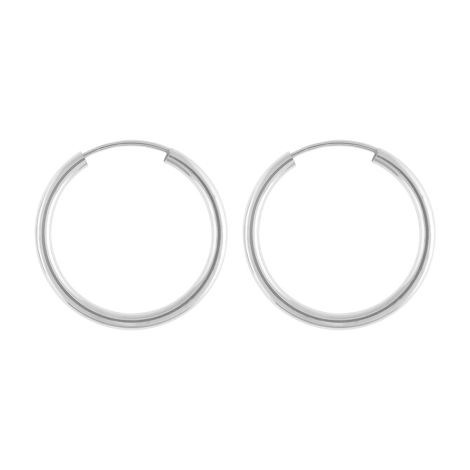 Stroili hoop earrings in white gold