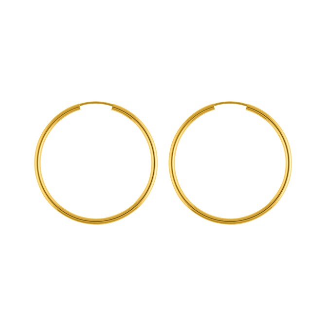 Stroili hoop earrings in yellow gold