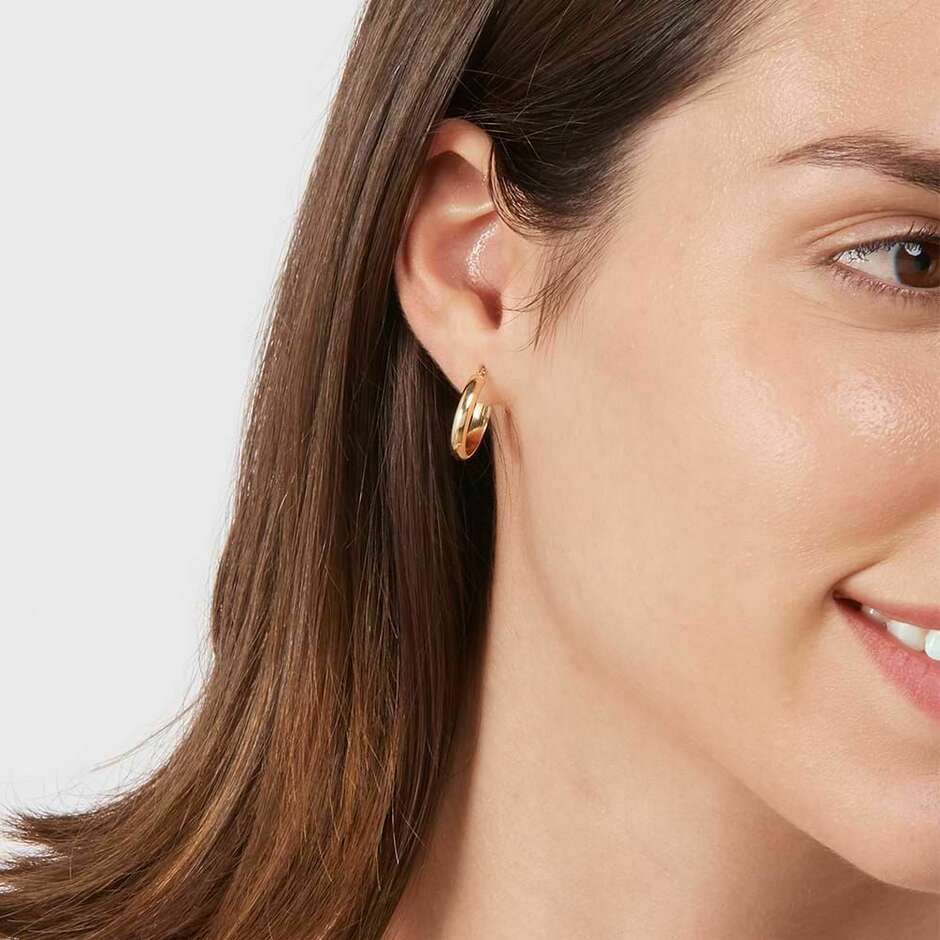 Stroili hoop earrings in yellow gold