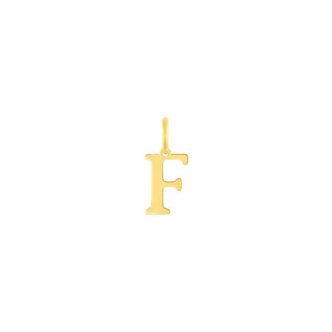 Stroili letter F pendant in yellow gold