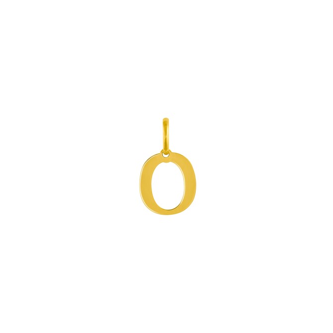 Stroili letter O pendant in yellow gold