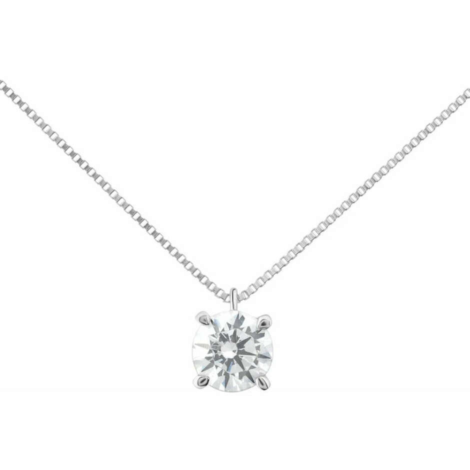 Stroili light point necklace in white gold and zircon