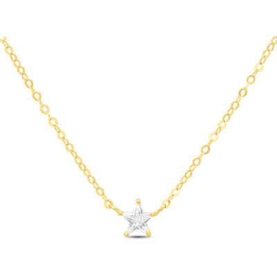 Stroili light point star necklace in yellow gold and zircon