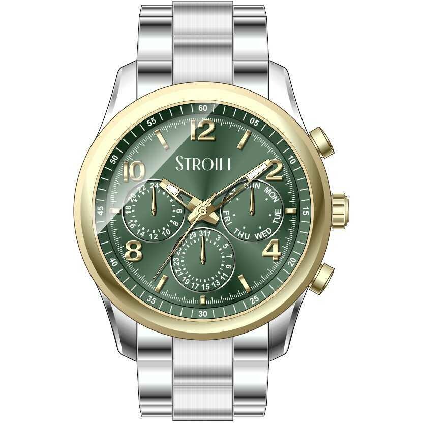 Stroili multifunctional men's watch in two-tone steel