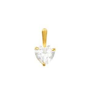 Stroili pendant in light point yellow gold with heart-shaped zircon 5x5 mm