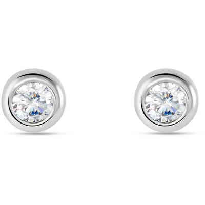 Stroili Silver Lobe Earrings with Zircon Stroili Silver Lobe Earrings with Zircon
