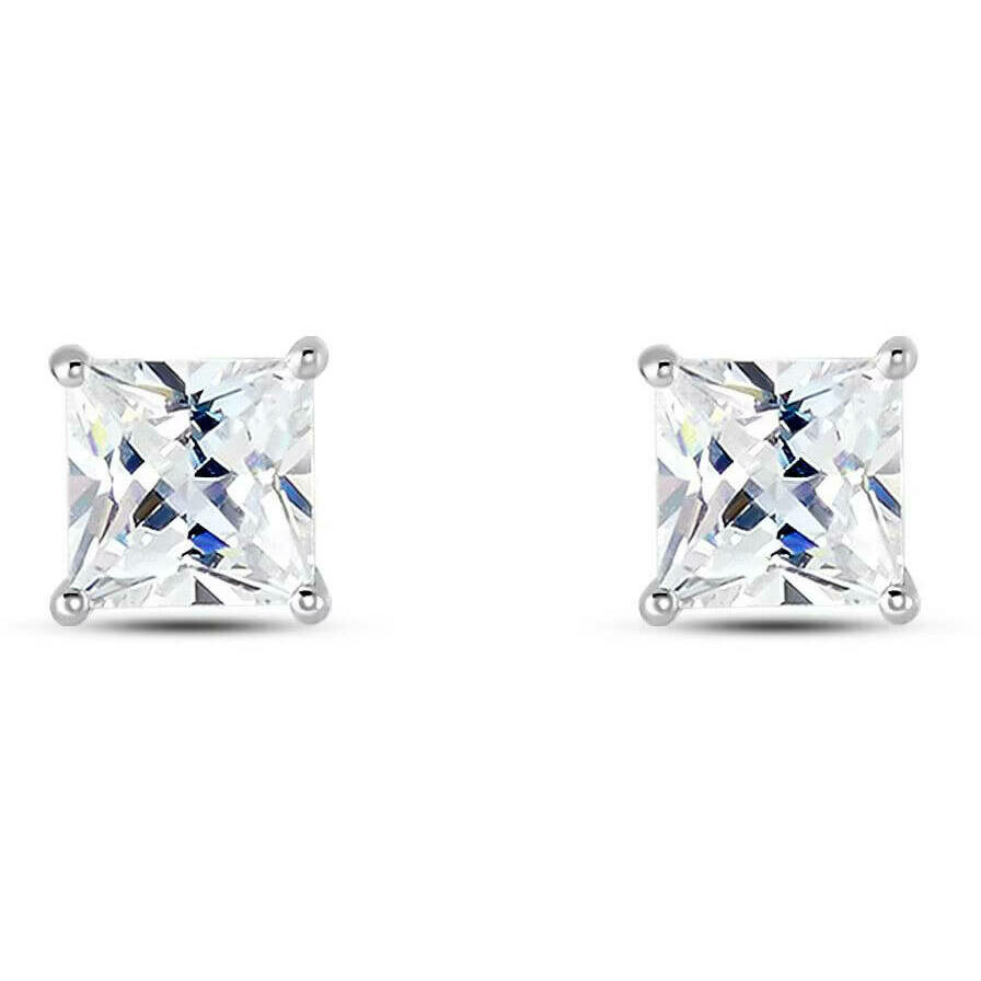 Stroili Silver Lobe Earrings with Zircon