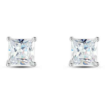 Stroili Silver Lobe Earrings with Zircon