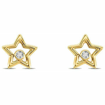 Stroili Stella gold and diamond earrings