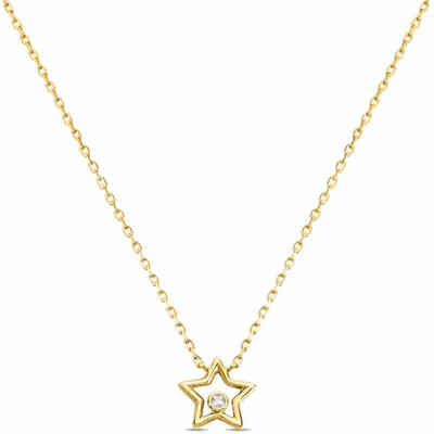 Stroili Stella necklace in yellow gold and diamond