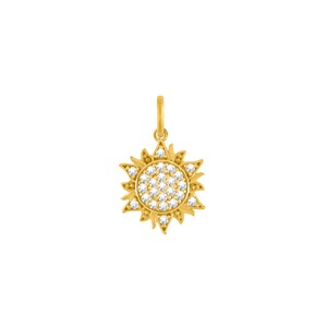 Stroili sun pendant in yellow gold and zircons Stroili sun pendant in yellow gold and zircons