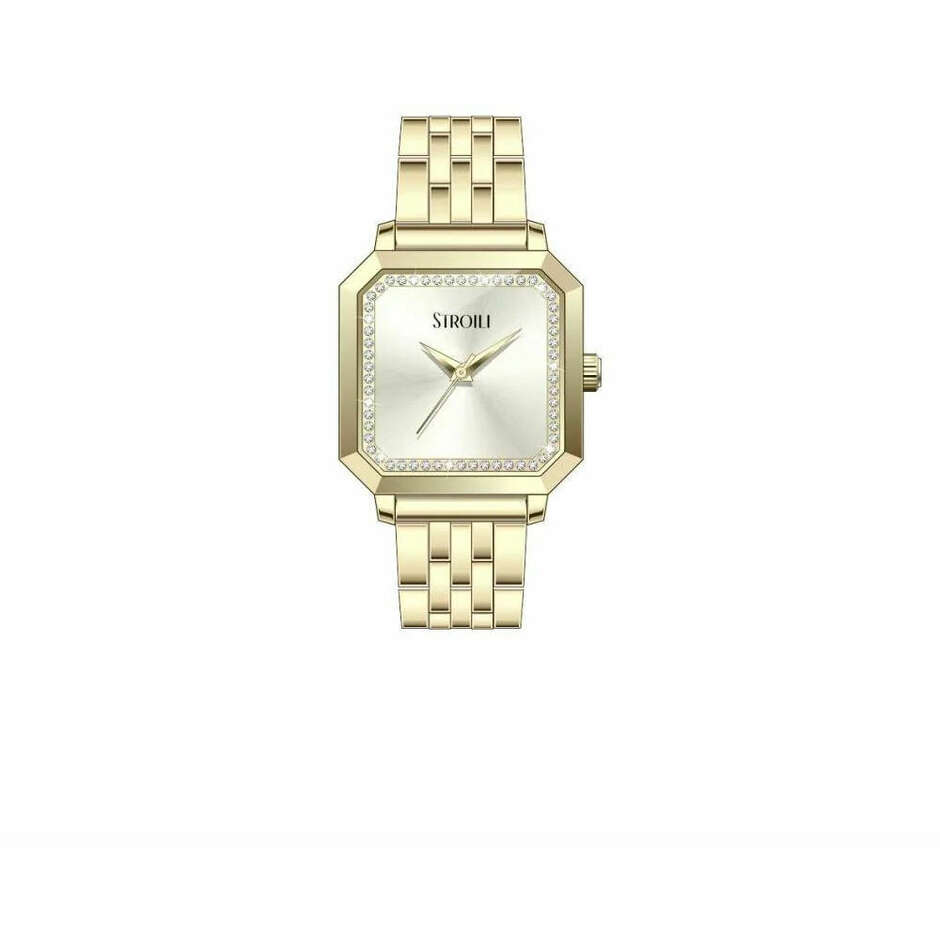 Stroili women's gold-plated square watch